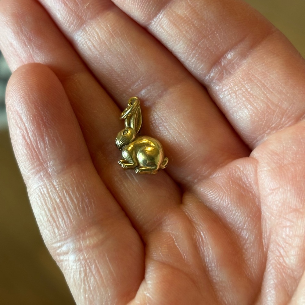 Gold Rabbit Charm